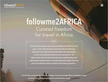 Tablet Screenshot of followme2africa.com
